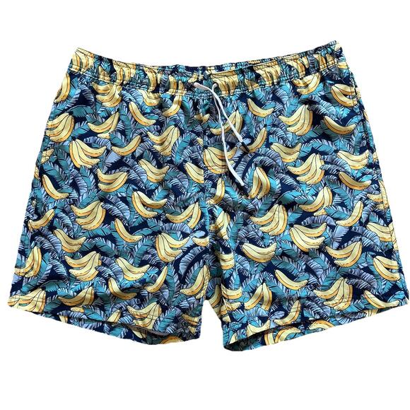 Banana Swim Trunks Men's Size XL Banana All Over Beach Pool Lined Inseam 7” - Picture 1 of 8
